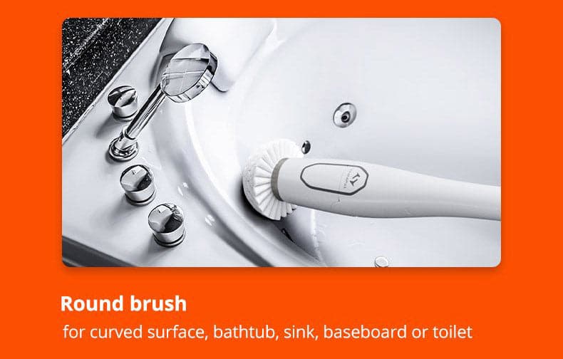 comer round brush for curved surface, bathtub, sink, baseboard or toilet