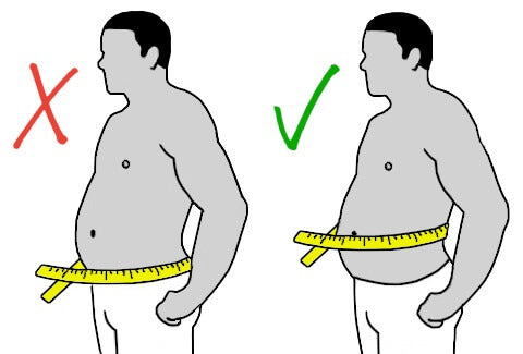 Image of how to correctly measure yourself before purchasing LumbarMate.