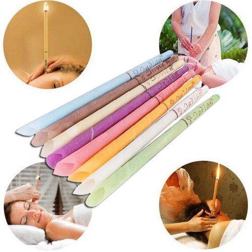 10 X Earwax Candles Hollow Blend Cones Beeswax Ear Cleaning Hearing Thai Massage | Ear candling, Earwax candle, Ear wax